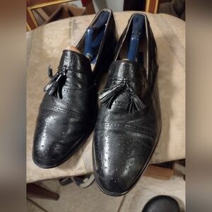 Giorgio Brutini Black Tassel Loafers